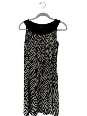 Tiana B. Black and White Zebra Women’s Midi Dress Size Small